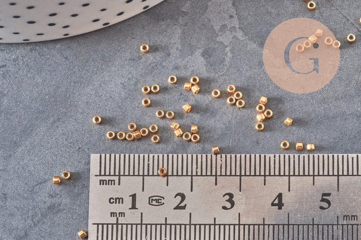 Miyuki Delica Beads 11/0 DB0410 - Galvanized Yellow Gold x8g VALID (G11297)