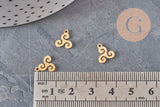 Colgante trisquel acero inoxidable 304 chapado en oro de 18 quilates 10 mm, x1 VÁLIDO