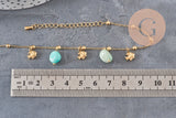 DIY Natural Amazonite Bracelet Kit, IP Gold Plated 304 Stainless Steel, x1 VALIDATED