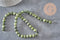 Cuenta de jade verde oliva redonda natural 8mm, x1 hilo de 38cm (G11341)