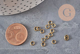 Anneaux de jonction laiton bronze 4mm/0.8mm, x5 grammes (G11354)