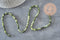 Cuenta de jade verde oliva redonda natural 4mm, x1 hilo de 38cm