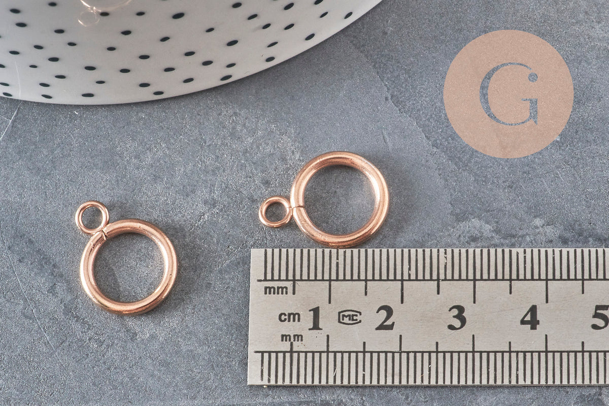Fermoir boucle OT acier 304 inoxydable IP or rose 19mm, x1 (G11351)