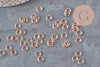 Anneaux de jonction acier IP 304 inoxydable or rose 6x0.8mm, x50-Anneaux-Gingerlily Perles