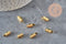 Embouts à glisser chaine boule cordon laiton brut 9mm, x10 (G11357)