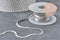 304 stainless steel platinum Herringbone chain 4mm, x1 meter (G11335)