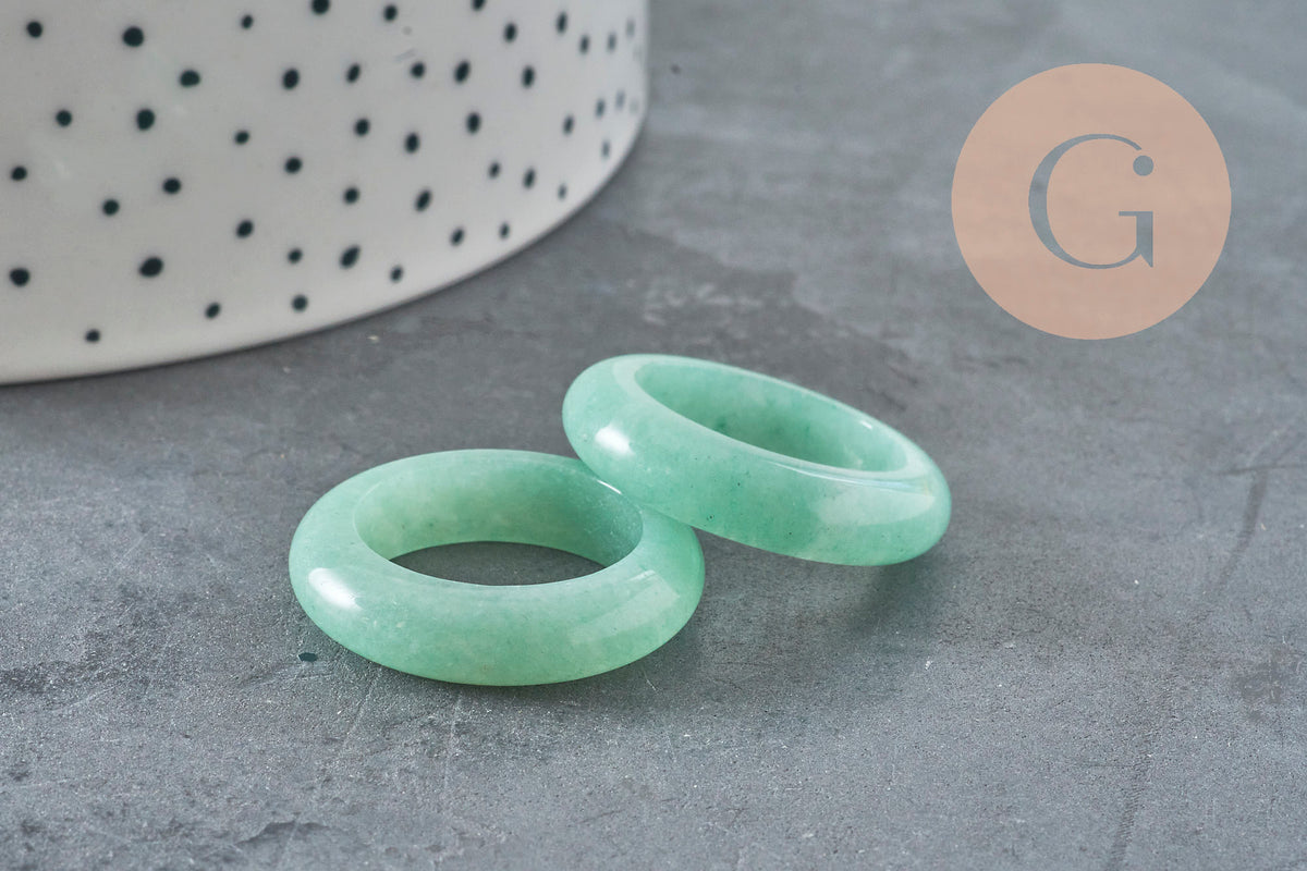 Bague aventurine naturelle 17-21mm, x1 (G11410)