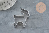 Moule Emporte-pièce cerf 56mm, x1 (G11406)-Moules pour loisirs créatifs-Gingerlily Perles