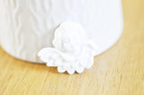 ADN-Cabochon ange ailé résine blanche 32.5mm, x2 G5053
