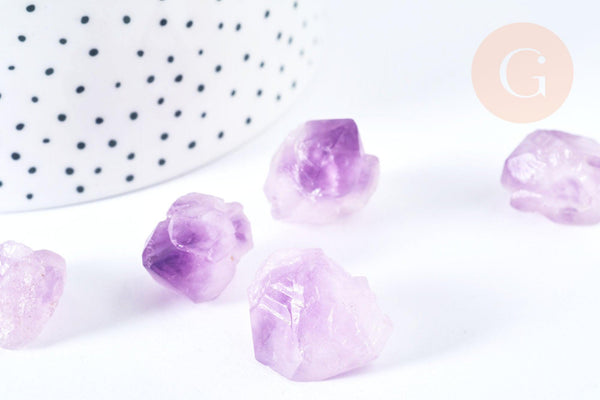 Améthyste naturelle brute 15-29mm pierre semi-précieuse, x1 (G6841)