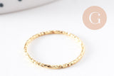 Anneaux connecteurs torsadés en laiton 18k 18mm, x5 (G10252)