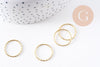 Anneaux connecteurs torsadés en laiton 18k 18mm, x5 (G10252)