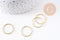 Anneaux connecteurs torsadés en laiton 18k 18mm, x5 (G10252)