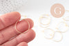 Anneaux créoles acier inoxydable doré 20mm (G6314)
