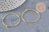 Anneaux créoles laiton doré 35mm,boucles oreilles x 20-50 (G1332)