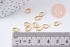 Anneaux de jonction ouverts ovales fer doré 6.5mm x50 (G1548)