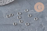 Anillos de unión redondos cerrados latón platino 5mm-0.7mm, x10 (G11213)