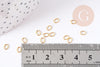 Anneaux ouverts ovales 4x3mm acier 304 inoxydable doré IP, x50 (G8765)