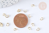 Anneaux ovales fer doré 16K 2x3mm, x 1gr (G1713)