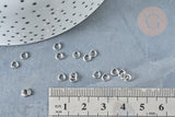 Anneaux ronds acier inoxydable platine 4mm, x2gr (G8188)