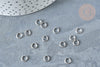 Anneaux ronds acier inoxydable platine 6mm, x5gr (G8152)