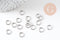 Anneaux ronds acier platine 8mm, x50 (6.6 gr), (G4106)