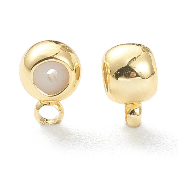 Attache bélière pour pendentif laiton doré 6x4mm, x5 (G10401)