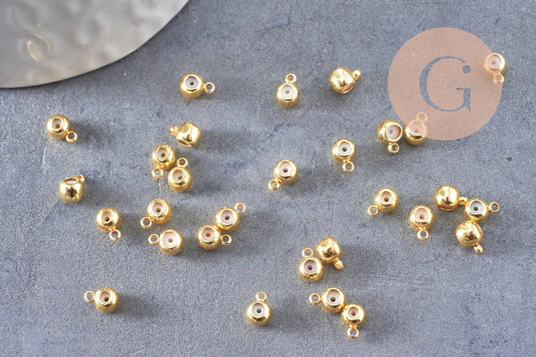 Attache bélière pour pendentif laiton doré 6x4mm, x5 (G10401)