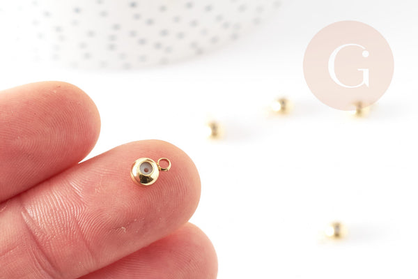 Attache bélière pour pendentif laiton doré 7mm, x5 (G9230)