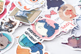 Autocollant chats variés 40x70mm, x50 (G10539)