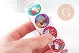 Autocollant encouragements animaux professeur anglais 30mm, x500 (G10819)