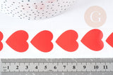 Autocollants Coeur rouge 25mm, le rouleau (G8427)