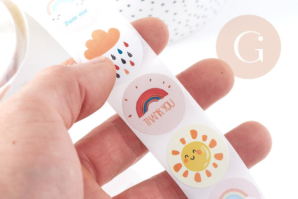 Autocollants Météo 25mm, x1 rouleau de 500 (G9002)