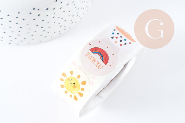 Autocollants Météo 25mm, x1 rouleau de 500 (G9002)