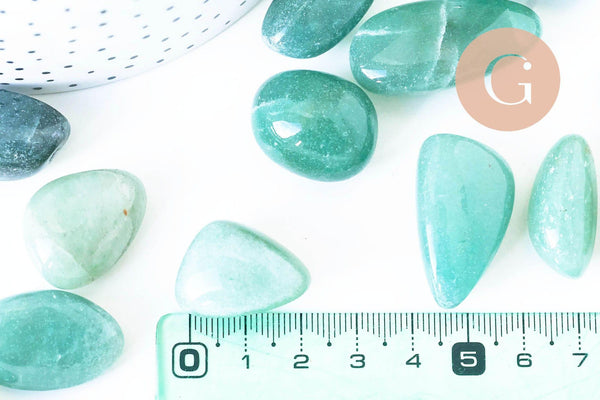 Aventurine naturelle brut roulée 16.5-29mm, x20 grammes (G5784)