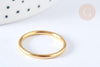 Bague alliance anneau acier inoxydable doré, x1 (G7024)