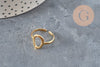 Ring, gold-plated IP 304 stainless steel circle, Size 57, x1 (G11261)