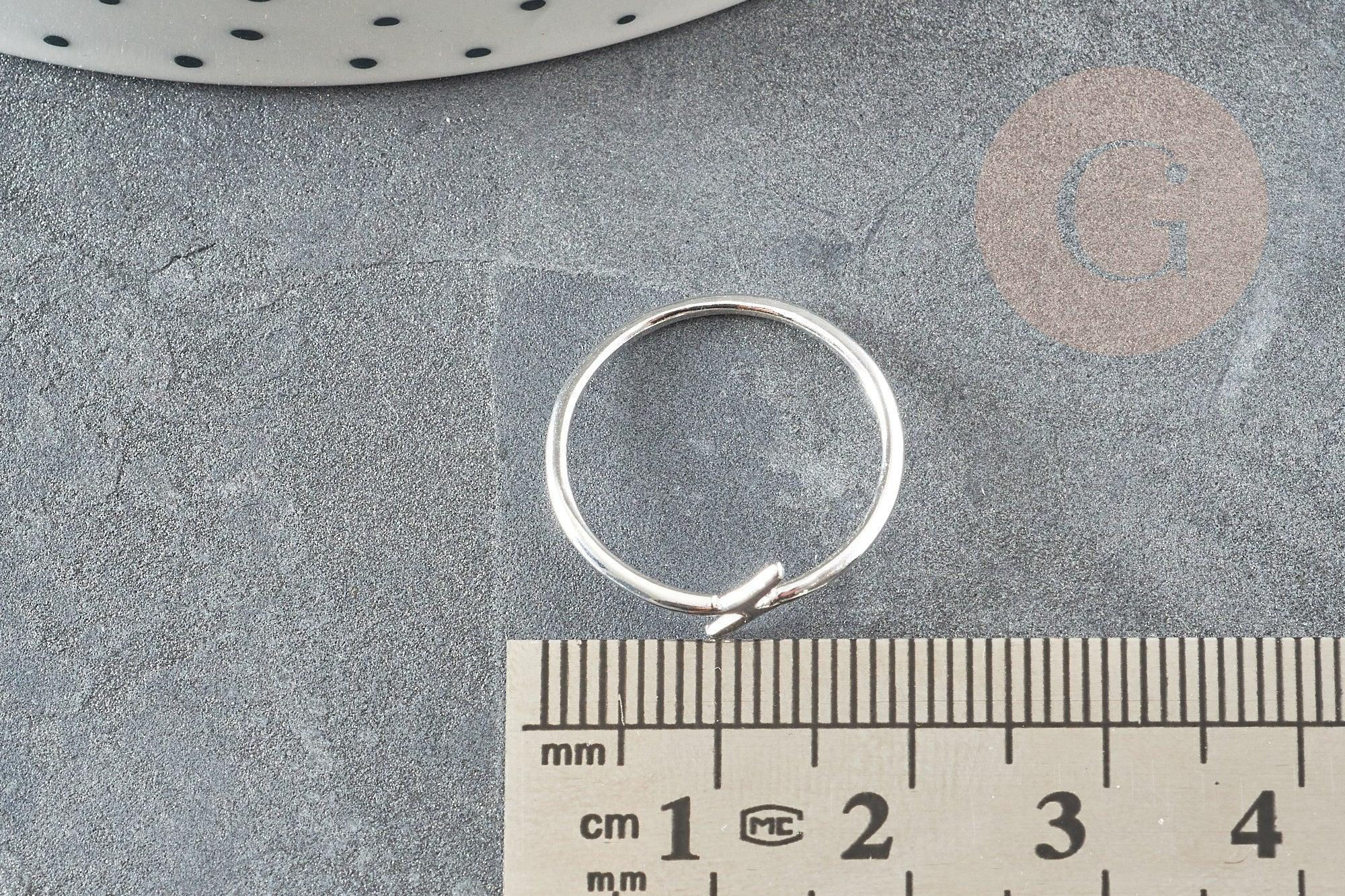 Bague fine éclair argent 925 massif 24mm, x1 (G9139)