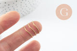 Bague fine triple laiton brut 18mm, x2 (G1698)