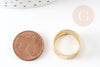 Bague laiton brut ouverture fermeture anneau 17mm, x1 (G1762)