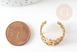 Bague réglable branches creation bijoux 16mm, x2 (G1617)