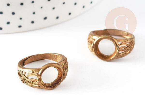 Bague réglable cabochon 18mm, x1 (G0509)