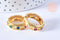 Bague réglable dorée 18k zircons colorés 18.5mm, x1 (G6885)