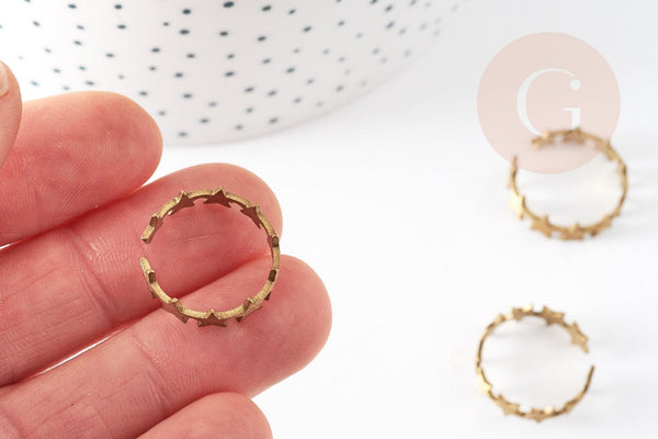 Bague réglable étoiles 17mm, x2 (G10836)