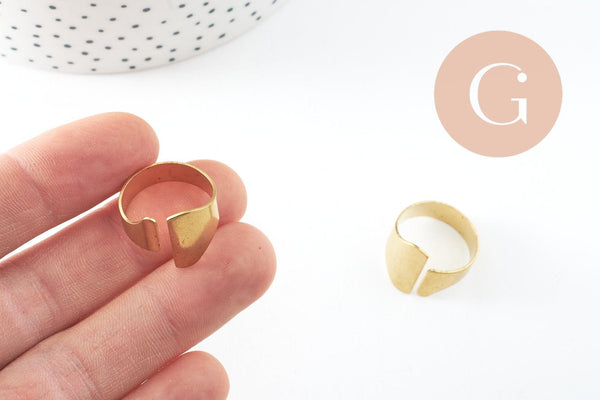 Bague réglable laiton, x2 (G0597)