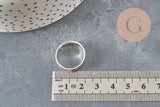 Anillo ajustable personalizable en acero inoxidable dorado 18mmx10mm, x2 (G6870)