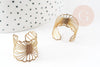 Bague réglable vague laiton brut 19mm, x2 (G0321)