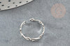 Bague réglable volutes argent 925 massif 20mm, x1 (G9142)