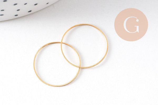 Bague très fine alliance acier inoxydable doré sablée 1mm, x1 (G10366)