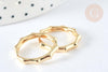 Bague vague laiton doré Taille 53 16,9mm, creation bague laiton doré, x1 (G7385)